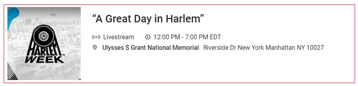 Harlem Week 2021 Schedule 16